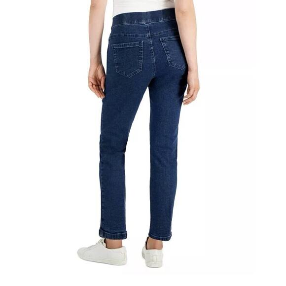 Karen Scott Overcast Pull-on Denim Jeans Petite Size PS NWT - Picture 3 of 7